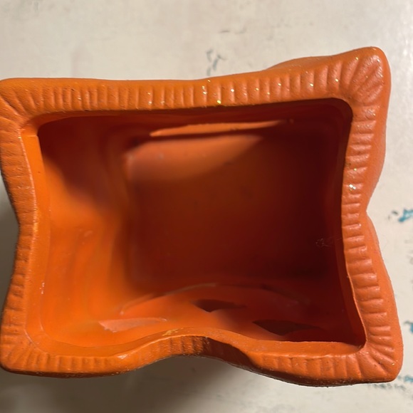 Ceramic pumpkin tea light candle holder. - Picture 3 of 3